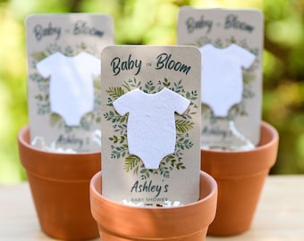 Baby Shower Favors - Baby in Bloom -  For Guests in Bulk - Wildflower Seed Packets Alternative - For Boy Girl or Gender Neutral - Plantable