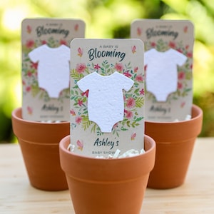 Baby In Bloom Baby Shower Favors For Guests - Wildflower Seed Packets Alternative - Good For Goodie Bags or Prizes