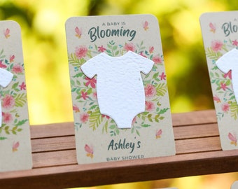 Baby Shower Favors For Girls - Woodland Theme - Baby In Bloom - Wildflower Seed Packets Alternative - Good For Goodie Bags or Prizes