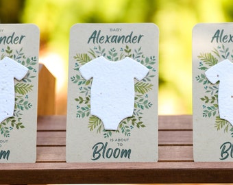 Personalized Baby Shower Favors: Wildflower Seed Paper Onesie