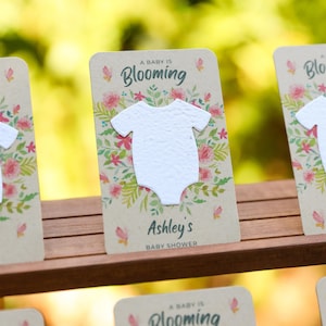 Wildflower Seed Paper Baby Shower Favors: Woodland Theme