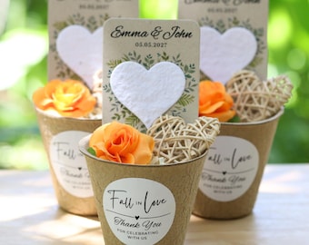 Fall In Love Autumn Wedding Favors Outdoor Rustic for Guests in September October November