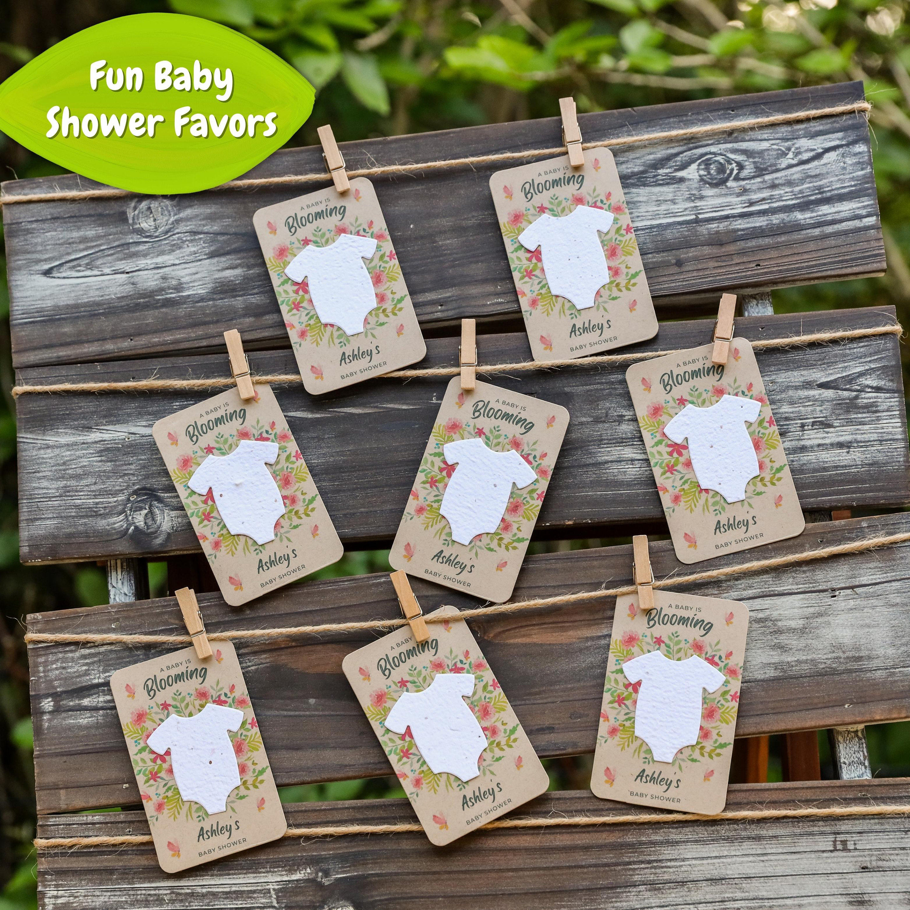 Baby In Bloom Baby Shower Favors For Guests - Wildflower Seed Packets Alternative - Good For Goodie Bags or Prizes