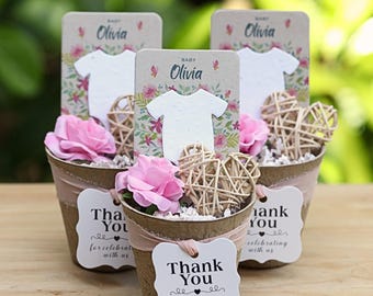Baby in Bloom Plantable Seed Paper Onesie Favors – Wildflower Shower Kit