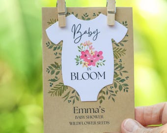 Baby in Bloom Seed Packet Favors - Shower Guest Gifts Bulk - Boy Girl Neutral Party Decor Boho