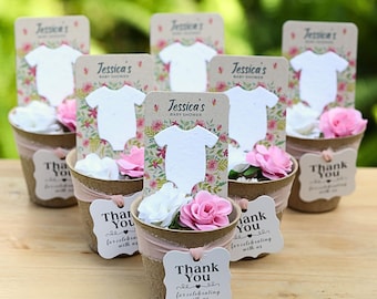 Baby Shower Favors – Wildflower Seed Paper Onesie Kit, Baby Girl Bloom