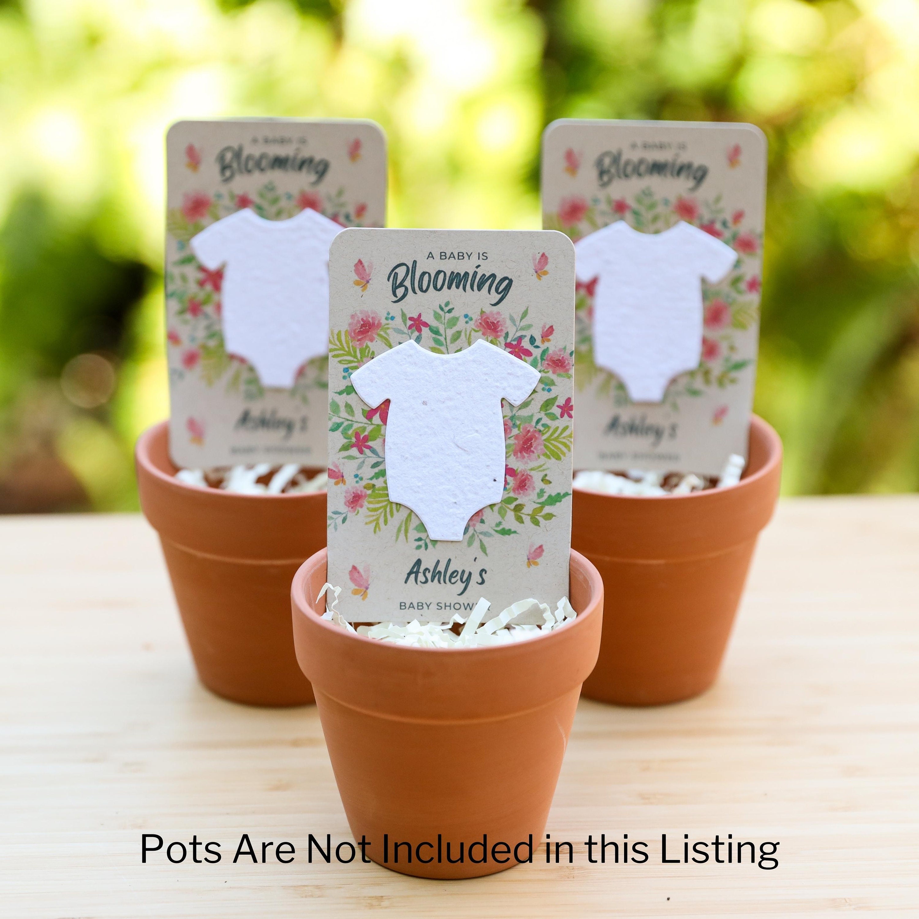 Baby In Bloom Baby Shower Favors For Guests - Wildflower Seed Packets Alternative - Good For Goodie Bags or Prizes