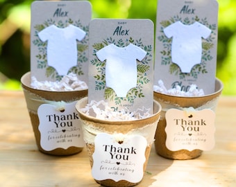 Plantable Wildflower Seed Paper Onesie Favors – Baby in Bloom Shower Gift