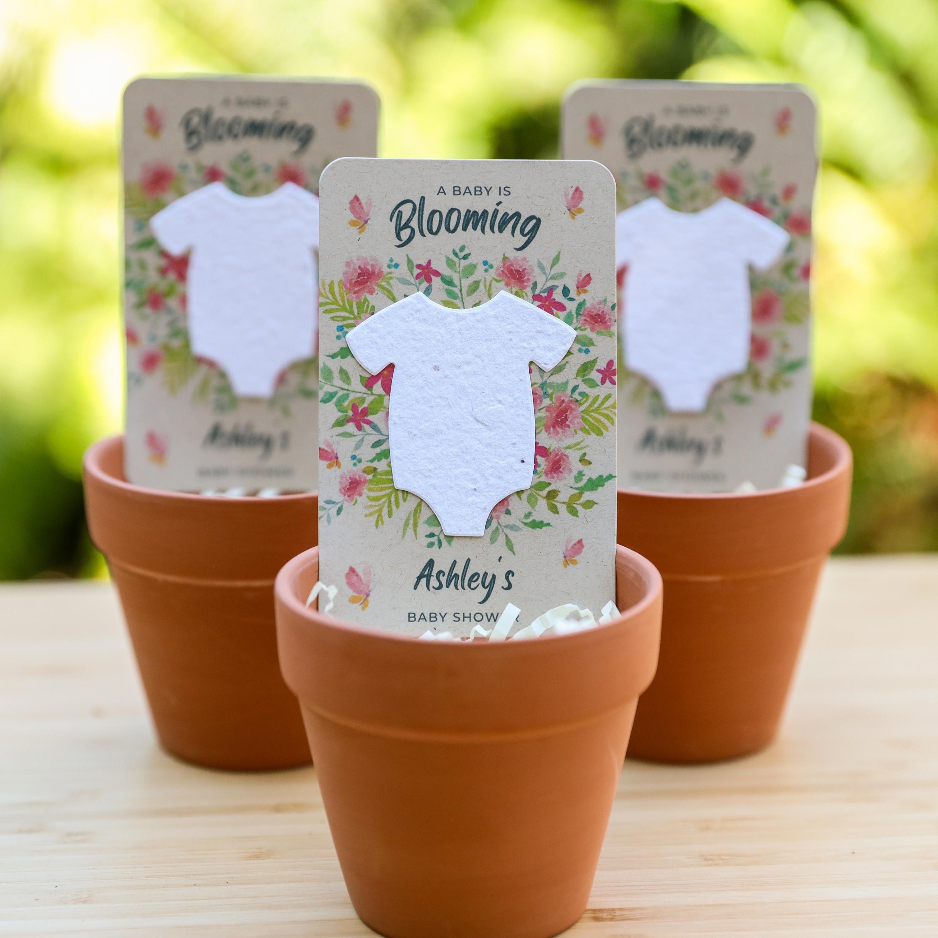 Baby In Bloom Baby Shower Favors For Guests - Wildflower Seed Packets Alternative - Good For Goodie Bags or Prizes