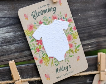 Wildflower Seed Paper Baby Shower Favors: Kraft Cardstock, Flowers