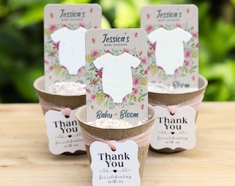 Baby in Bloom Seed Paper Onesie Favors – Wildflower Baby Shower Kit