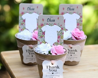 Baby in Bloom Seed Paper Onesie Favors – Plantable Wildflower Kit