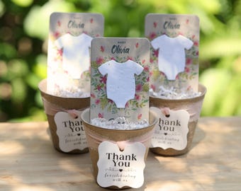 Baby in Bloom Seed Paper Onesie Favors – Wildflower Baby Shower Gift (Plantable)