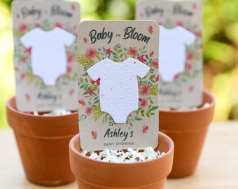 Baby Shower Favor: Girl 'Baby in Bloom' Wildflower Seed Packet