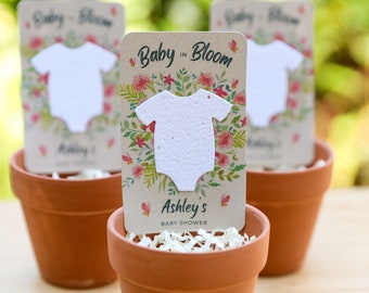 Baby Shower Favor for Girls - Baby In Bloom - Girl Baby Shower Favor Idea - Pink Seed Packet Alternative - Eco Friendly Favors