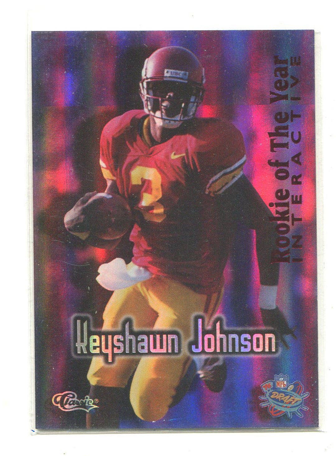 1996 Classic NFL Rookies Interactive PROMO Keyshawn Johnson USC Trojans ...