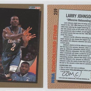 1992-93 Fleer #259 Larry Johnson Charlotte Hornets Basketball Card Mint Condición