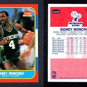 1986-87 fleer #75 Sidney Moncrief Bucks carte de Basketball NM-MT