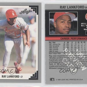 Liść 1991 Podgląd nr 10 Ray Lankford St. Louis Cardinals Baseball kartę idealnym stanie