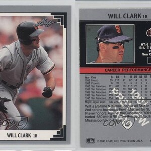 1991 Leaf-będzie Clark-karta podglądu próbki promo-Giants
