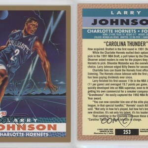 1992-93 Fleer #253 Larry Johnson Charlotte Hornets Basketball Card Mint Condition