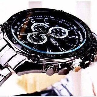 RORIOS Orologio Uomo Quarzo Con Cinturino Acciaio – Quadrante Ruota Auto E Mahjong, Impermeabile 30m