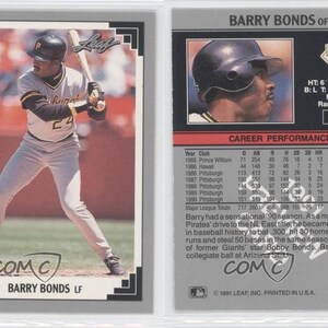 1991 liść Preview #9 Barry Bonds Pittsburgh Pirates baseball Card