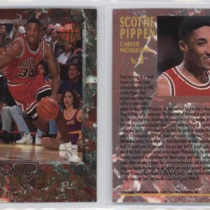Destaques da carreira Fleer Ultra 1992-93 # 8 Scottie Pippen Chicago Bulls Card Mint Condition