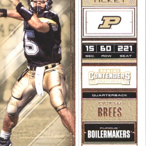 Drew Brees Panini Contenders Draft Picks Saisonticket #37