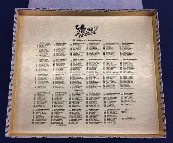 NFL 1992 Action Packed Football Factory Sealed Set Gold Standard