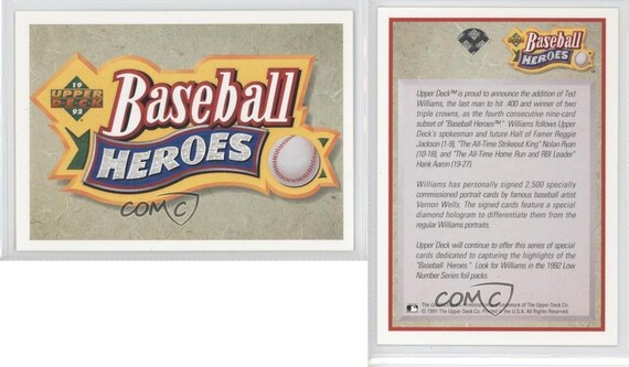 Ted Williams Autographed 1992 Upper Deck Heroes Card #35 Boston Red Sox  Beckett BAS #15500921 - Mill Creek Sports