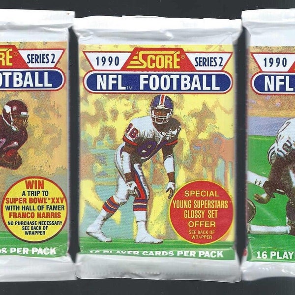 Nfl Score Cards Etsy