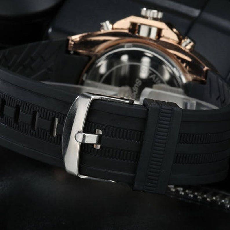 V6 Quartz Sport Watch with Black Silicone band image 8