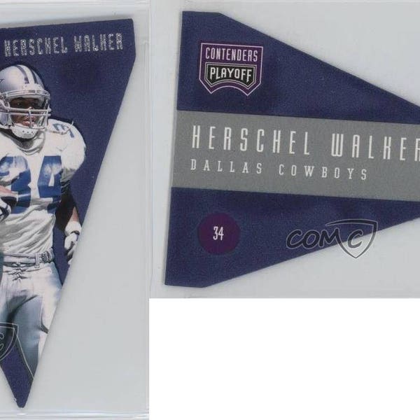 1996 Playoff Pennants #34 Herschel Walker Dallas Cowboys Football Card Mint Condition