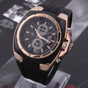 V6 Quartz Sport Watch with Black Silicone band image 6