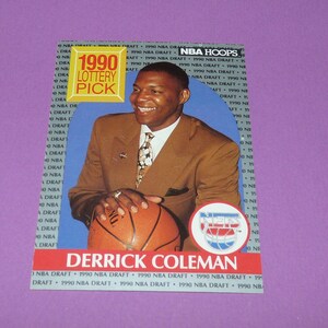 1990 Reifen Basketball - Derrick Coleman - Rookie-Karte - Karte Nr. 390