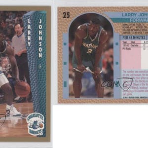 1992-93 Fleer #25 Larry Johnson Charlotte Hornets Basketball Card Mint Condition