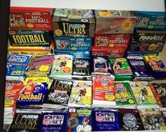 NFL Sport Cards in Unopened Packs Assorted Years and Brands 100 to 10,000 Cards