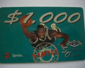 Shaquille O'Neal Classic Assets Phone Card Sample Promo 1994 1,000 Shaq