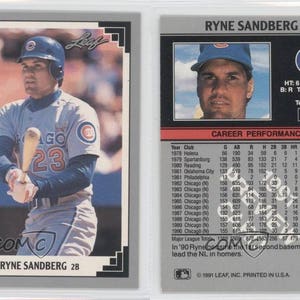 1991 liść Preview #2 ryne Sandberg Chicago szczeniaki baseball Card