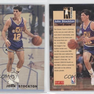 1992-93 Fleer Ultra Spielmacher #9 John Stockton Utah Jazz Basketball Karte neuwertig