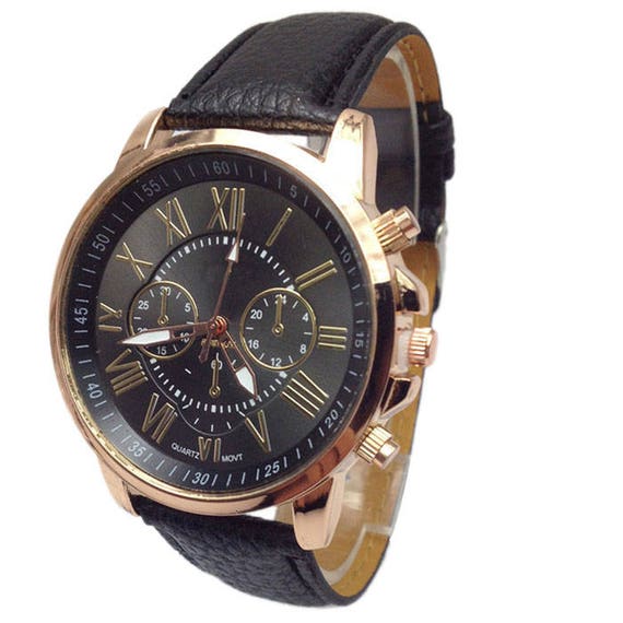 Geneva Brand Watches Round Dial Exquisite Ladies Watch Black  display picture 2