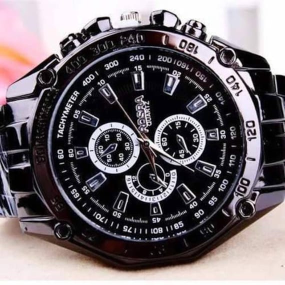 ROSRA Brand Man Classic Business Quartz Stainless Steel Wristwatch