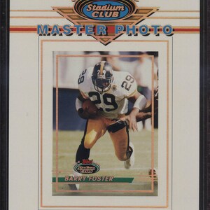 1993 la Topps estadio Club 5 x 7 Master foto Barry Foster Pittsburgh Steelers menta condición