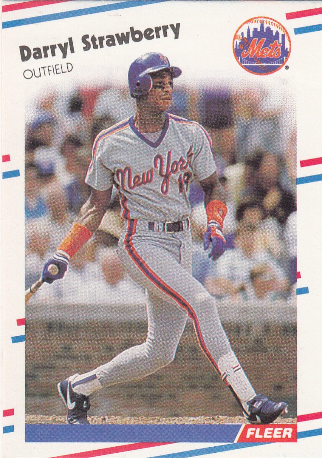 1988　BASEBALL CARD No.151 1988 FLEER Tiffany Glossy #151 DARRYL STRAWBERRY New York Mets