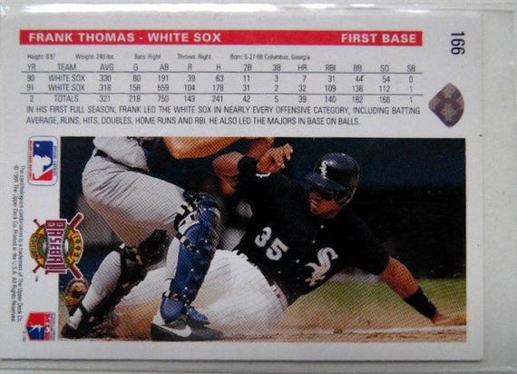 Frank Thomas Chicago White Sox 1992 Upper Deck MLB Baseball Card
