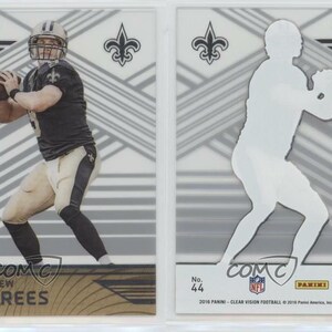 Panini Clear Vision 44 Drew Brees (Base) New Orleans Saints Carte de football
