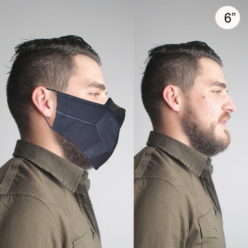 Beard Face Mask With Filter Pocket Cloth Nose Wire - Etsy