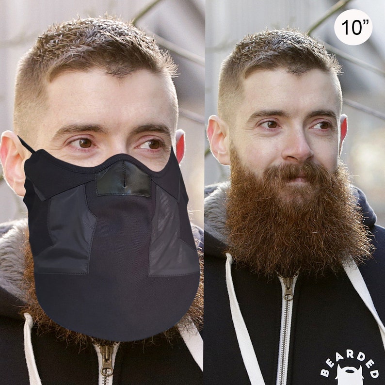 Beard Face Mask With Filter Pocket Cloth Nose Wire Etsy