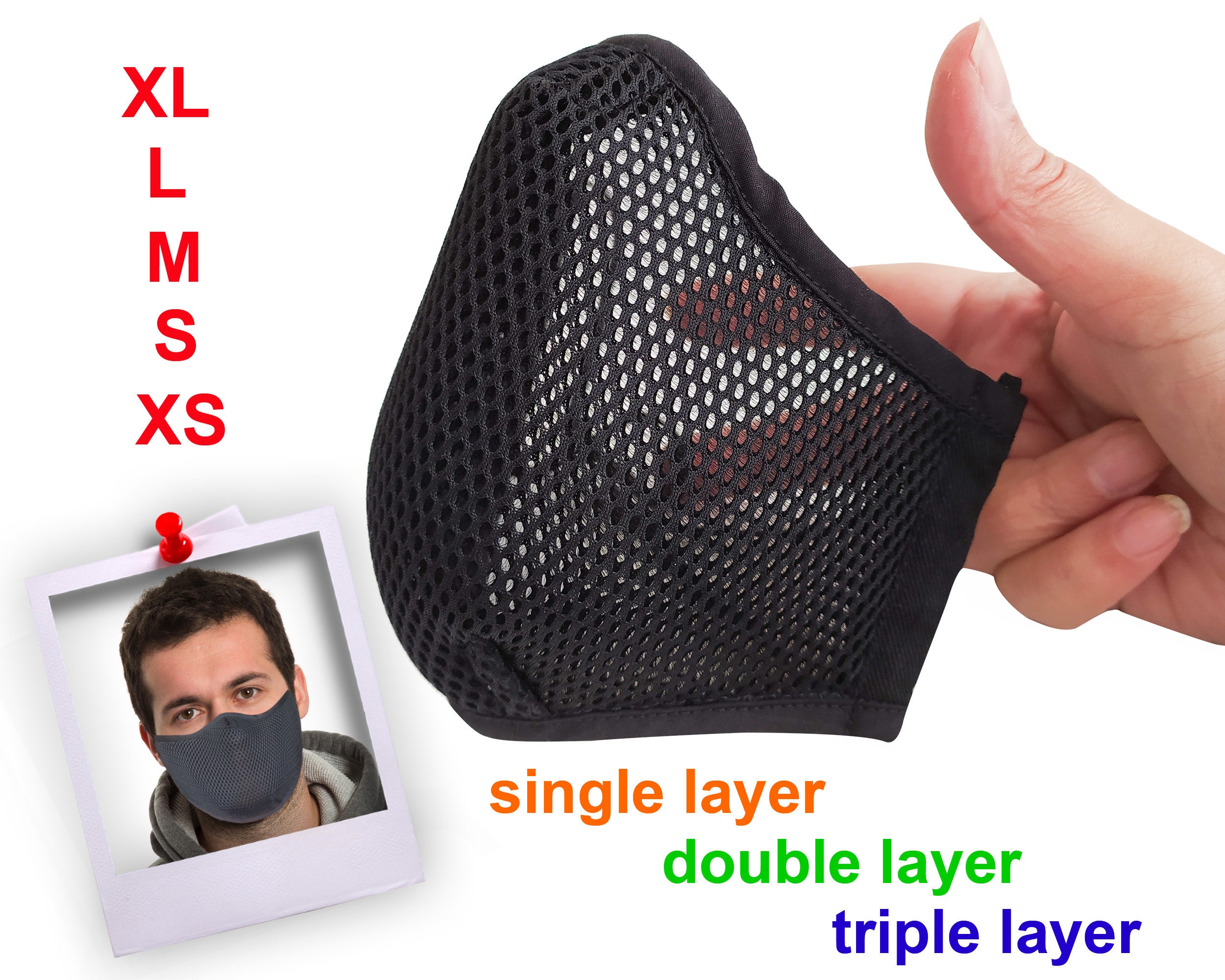 Single Layer Mesh Mask Breathable 3D Mesh Face Mask With Holes Summer Mask  Sports Mask Fitness Workout Cover Adults Mens Womens Gift 